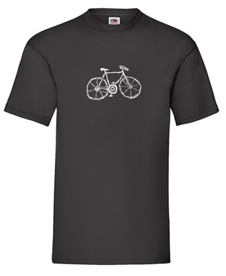 FRUIT OF THE LOOM T-shirt με στάμπα K4915  ΜΑΥΡΟ